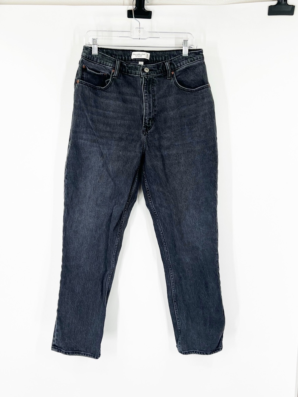 Abercrombie & Fitch Curve Love The ‘90s Straight Jeans Ultra High Rise Black